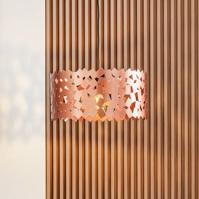 Lucande - hanglamp - 1licht - IJzer - H: 22.5 cm - E27 - koper