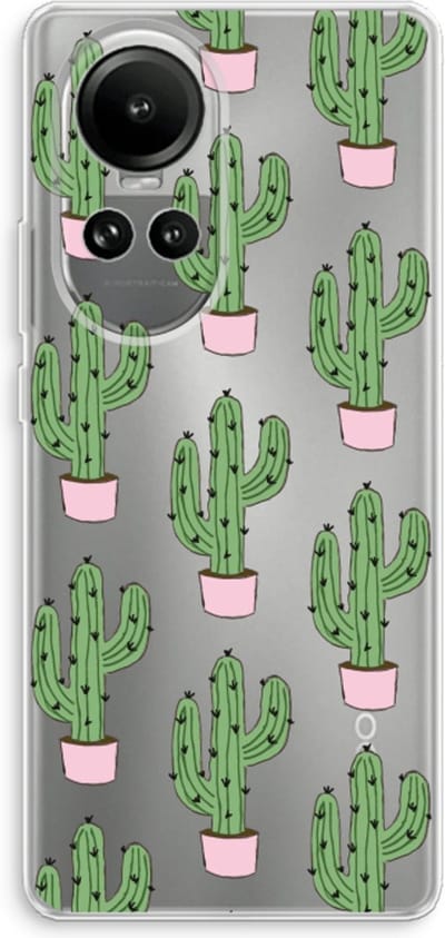 Case Company® - Hoesje geschikt voor Oppo Reno 10 hoesje - Cactus Lover - Soft Cover Telefoonhoesje - Bescherming aan alle Kanten en Schermrand