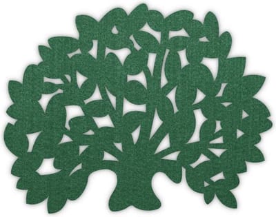 Boom vilt onderzetters - Donkergroen - 6 stuks - ø 9,5 cm - Tafeldecoratie - Glas onderzetter - Cadeau - Woondecoratie - Woonkamer - Tafelbescherming - Onderzetters Voor Glazen - Keukenbenodigdheden - Woonaccessoires - Tafelaccessoires