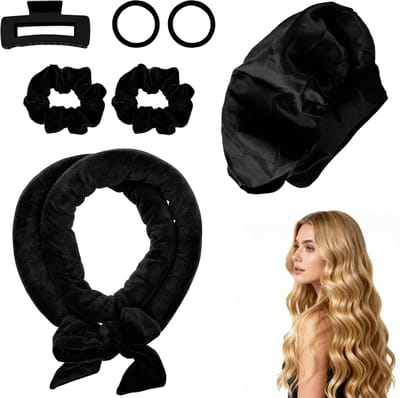 Dailygoods- Haarkruller zonder hitte - Krulspelden - Satijnen set - Natuurlijke golven - Hitteloze methode - Geschikt voor lang haar - Krulset