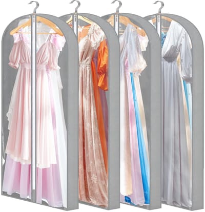 Dailygoods- Kledinghoes 152 x 60 cm - Kledingzakken met rits - Opberghoes - Kledingtas - Kledinghoes transparant - Lichtgewicht en opvouwbaar - Kledingbeschermhoes