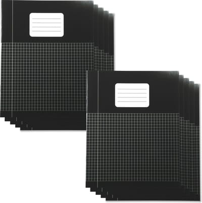 Schriften A5 formaat Ruit 5 mm - Zwart - 10 pak - Schoolschrift geruit - DULA