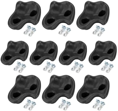 Dailygoods- Rotsklim Stenen Voordeelpakket - 10 Stuks - Duurzaam Plastic - Veiligheidsontwerp - Kleurrijke Handgrepen - Inclusief Schroeven/Moeren/Pads - Klimstenen