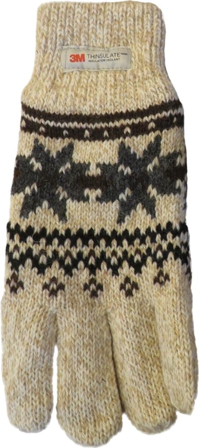 Handschoenen dames winter met Thinsulate voering (deels met wol) beige