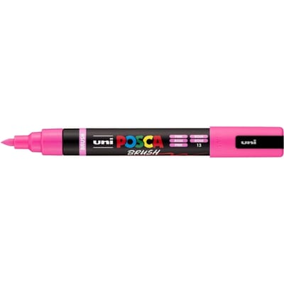 Paintmarker Uni POSCA PC-5BR brushpunt medium roze