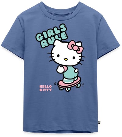 Hello Kitty Op Een Skateboard Met Girls Rules Premium T Shirt Kinderen