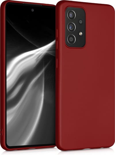 kwmobile telefoonhoesje geschikt voor Samsung Galaxy A52 / A52 5G / A52s 5G - Hoesje voor smartphone - Back cover in metallic donkerrood