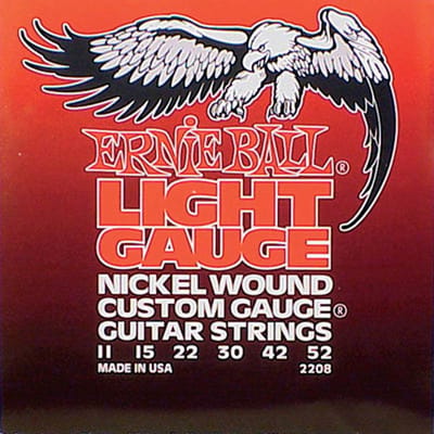 Ernie Ball EB-2208 snaren set elektrisch, nickel wound, light, 011-015-022w-030-042-052