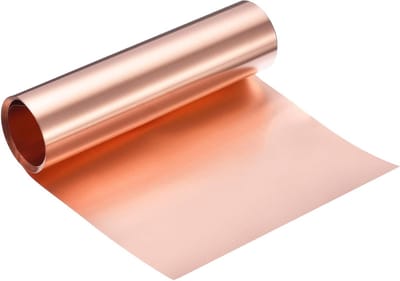 Koperfolie Rol - Metaalfolie - Doe-het-zelf Projecten - 999% Puur Koper - 2000 x 120 mm - Koperkleurig