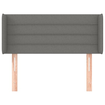 vidaXL - Hoofdbord - met - randen - 83x16x78/88 - cm - stof - donkergrijs