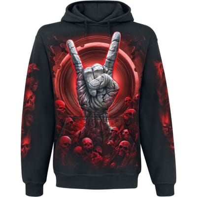 Spiral Trui met capuchon - Tomb of Rock - L - voor Mannen - zwart