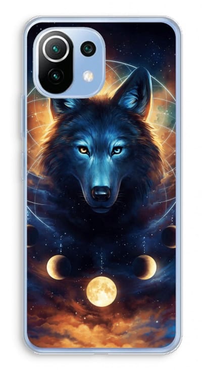 Case Company® - Hoesje geschikt voor Xiaomi Mi 11 Lite hoesje - Wolf Dreamcatcher - Soft Cover Telefoonhoesje - Bescherming aan alle Kanten en Schermrand