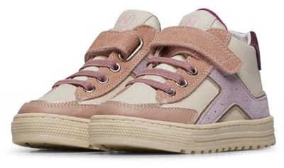 Naturino - Baob - Mt 38 - velcro elastieken lederen hoge sneakers - Roze/ beige