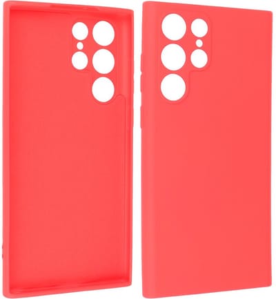 Fashion Backcover Telefoonhoesje - Color Hoesje - Geschikt voor Samsung Galaxy S22 Ultra - Rood