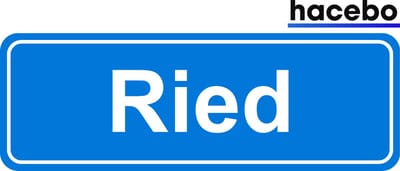 Hacebo - Plaatsnaam Sticker - 29x10 CM - Ried sticker - Verkeersborden sticker - grappige cadeaus - Ried