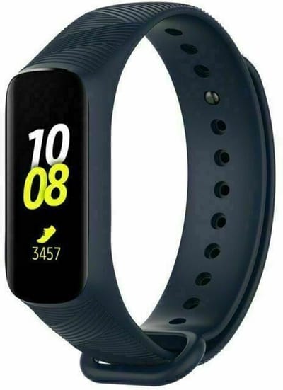 Siliconen Smartwatch bandje - Geschikt voor Samsung Galaxy Fit e siliconen bandje - donkerblauw - Strap-it Horlogeband / Polsband / Armband