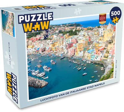 Puzzel Boot - Huis - Water - Napels - Legpuzzel - Puzzel 500 stukjes