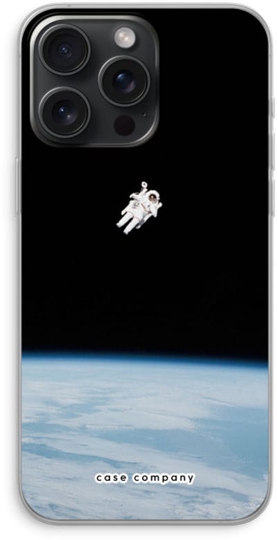 Case Company® - Hoesje geschikt voor iPhone 15 Pro Max hoesje - Alone in Space - Soft Cover Telefoonhoesje - Bescherming aan alle Kanten en Schermrand