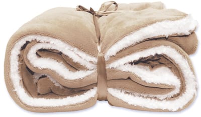 Unique Living Plaid Lars - Latte Dubbelzijdig Fleece Teddy - 200 cm