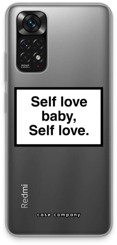Case Company® - Hoesje geschikt voor Xiaomi Redmi Note 11 hoesje - Self love - Soft Cover Telefoonhoesje - Bescherming aan alle Kanten en Schermrand