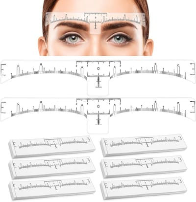100 stuks lineaire wenkbrauwsjablonen - wegwerpbare lineaire wenkbrauwstickers, microblading wenkbrauwsjablonen, hulpmiddelen voor het meten en vormen van wenkbrauwen, hulpmiddelen voor het in kaart brengen van wenkbrauwen