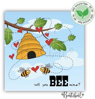 Wenskaarten - set van 10 unieke, originele en grappige wenskaarten (kaartenset met thema liefde, vriendschap & valentijn) - vriendschapskaartjes met tekst en illustratie - vierkante vriendschap en liefde 13x13 cm inclusief enveloppen (Set F 10 st.)