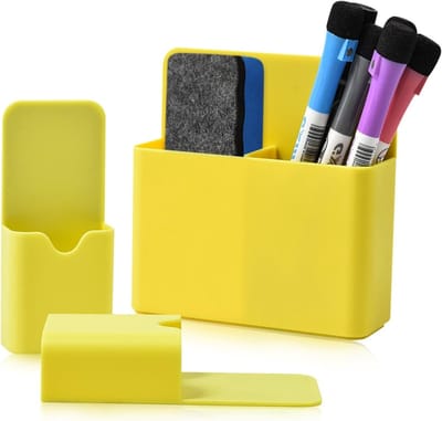 Set van 3 Magnetische Potloodhouders, Magnetische Markerhouder en Organizer voor Kantoor en Whiteboard Accessoires
