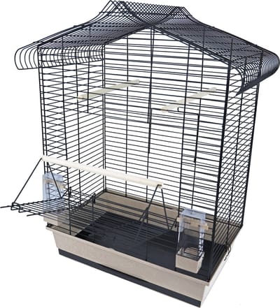 Interzoo Vogelkooi Vega Zwart/Beige - 61,5 x 41,5 x 79 cm
