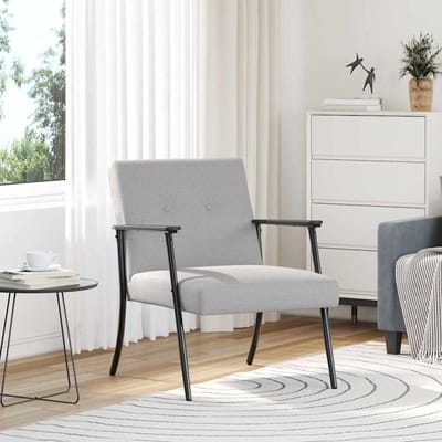 vidaXL - Fauteuil - Wolkgrijs - Stof