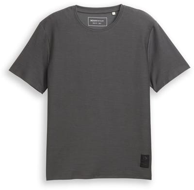 Tom Tailor Denim - T-shirt met textuur - Maat XS - ash grey