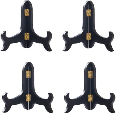 Mmgoqqt 4 Stuks - Bordenstandaard Display Standaard - Zwart -Klassiek Multifunctioneel