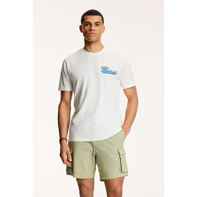Shiwi Men Barcelona Social Club T-shirt Jet Stream White Size: S | Printed T-Shirts Outlet | Heren | Wit