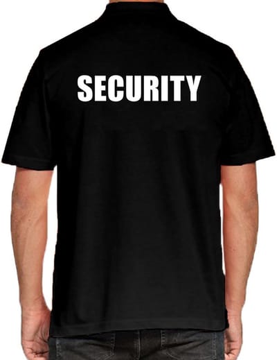 Security poloshirt - zwart - voor heren - korte mouwen - kleding - beveiliger - medewerker S