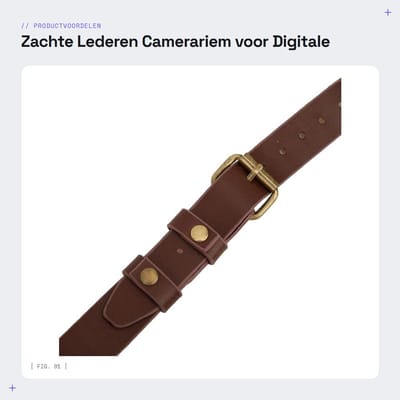 Dailygoods- Cameraharnas zachte duurzame lederen - camerariem - digitale camera - 1/4 inch statiefbeugel - schokbestendig - verstelbaar