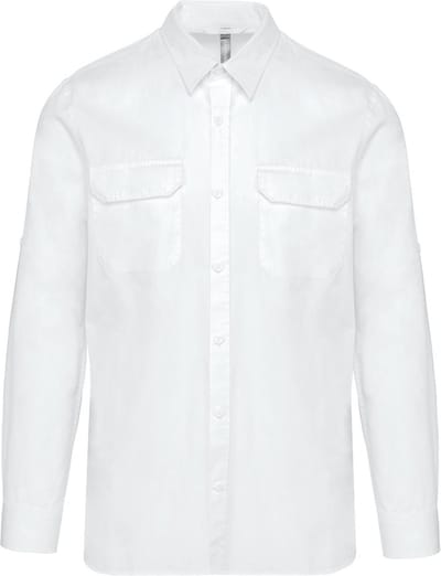 Kariban Overhemd safari lange mouwen K590 - White - 4XL