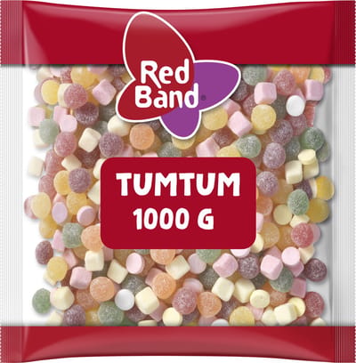 Red Band tumtum snoep - zoete mix - zak 1000g