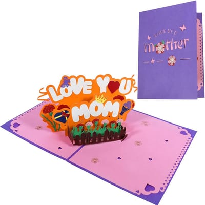 3D Wenskaart Bloemen - Moederdag, Verjaardag en Jubileum