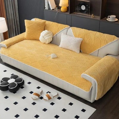 Nordic Jacquard Bankhoes Shu Velveteen Bankhoes Woonkamer Bankkussen Antislip Bankhanddoek L-vormige Bank Beschermhoes 70x70cm 1pcs