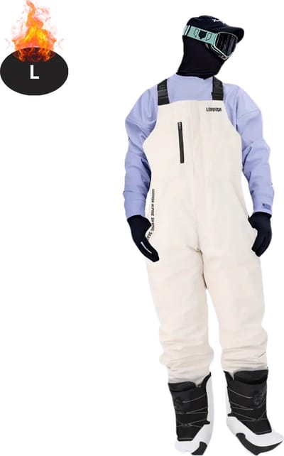 Bovista Skipak - SkiBroek - Skijas - Ski Suit - Wintersport - Heren - 2-Delig - Beige- Maat L