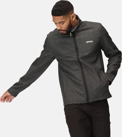 Regatta Heren Cera IV Softshell Black Marl Maat M
