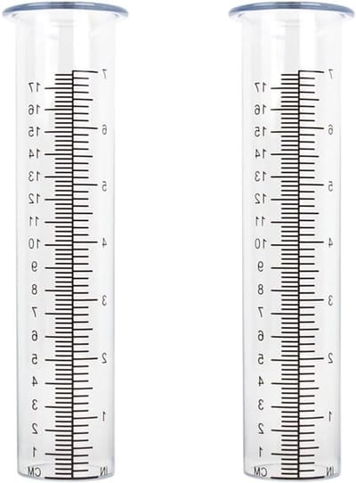 Regenmeter Vervangende Buizen - Regenbuis Transparant - Tuin Meten - Duidelijke Afleesbare Schaal - 7 Inch - Transparant