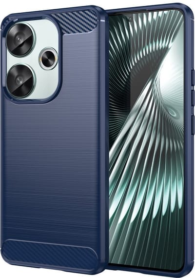 Coverup Hoesje - Geschikt voor Xiaomi Poco F6 Hoesje - Coverup Armor Brushed TPU Back Cover - Blauw
