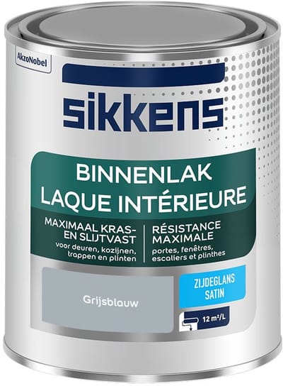Sikkens - Binnenlak Zijdeglans - Grijsblauw - Mengverf - 750 Ml