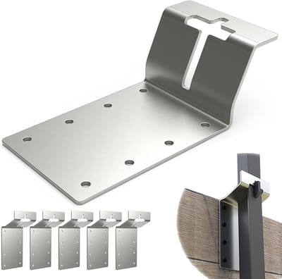 T-paal houders - Montagebeugels - Hekken Beveiligen - Verhoogde Stabiliteit - 6 stuks - Metaal
