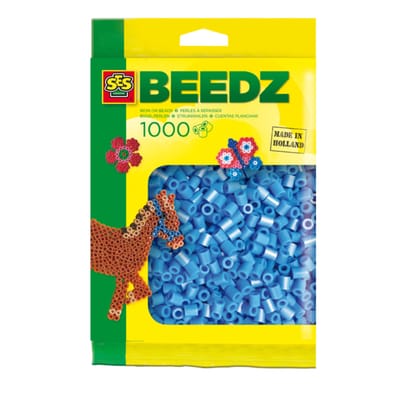 SES Creative - Beedz - Hemelsblauw - Strijkkralen - 1000 Stuks - PVC Vrij - Vanaf 5 Jaar