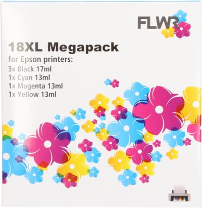 FLWR - Cartridges / Epson T1811/2/3/4 Megapack / / Geschikt voor Epson