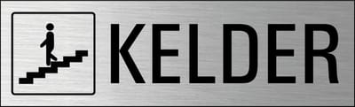 Kelder deurbordje met zelfklevende strip