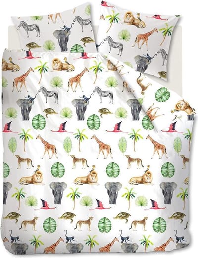 Ambiante Savanna Friends dekbedovertrek - Lits-Jumeaux XL - 260x200/220 - Multi