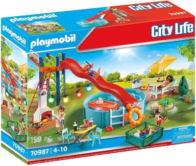 Zwembadfeest Speelset - Zomerpret Speelgoed - Buiten Spelen - Water Glijbaan Inclusief - 515 x 385 x 125 cm