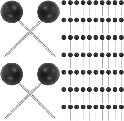 Kaartspelden - Prikkers - Kaarten Markeren - Minimalistisch Design - 800 Stuks - Zwart